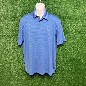 Blue Polo Shirt with Classic Collar and Short Sleeves